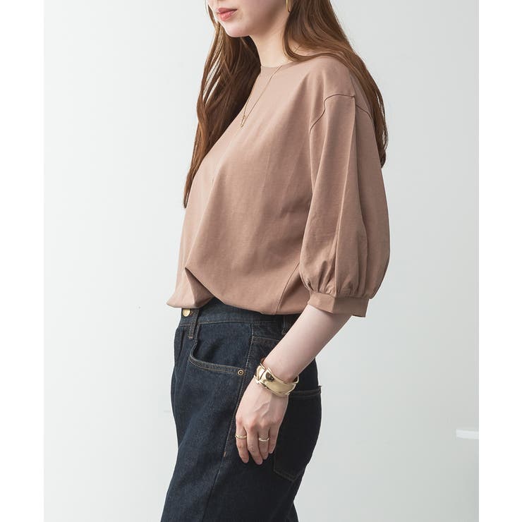 ボリューム袖ショート丈カットソー | atONE | 詳細画像15 