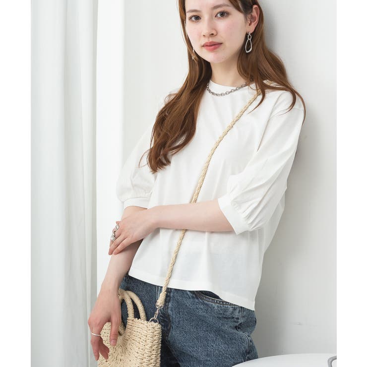 ボリューム袖ショート丈カットソー | atONE | 詳細画像1 