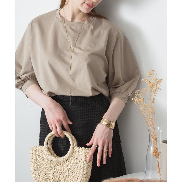 ボリューム袖ショート丈カットソー | atONE | 詳細画像21 