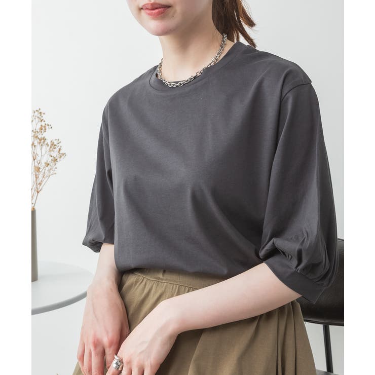 ボリューム袖ショート丈カットソー | atONE | 詳細画像31 