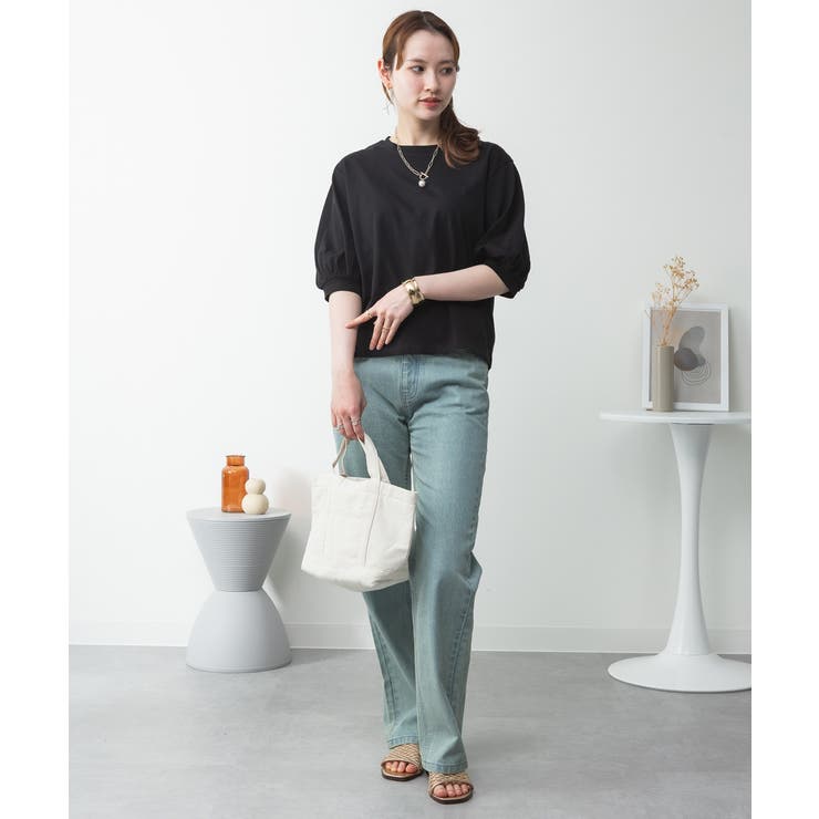 ボリューム袖ショート丈カットソー | atONE | 詳細画像45 