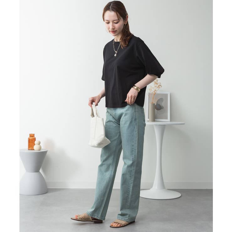 ボリューム袖ショート丈カットソー | atONE | 詳細画像47 