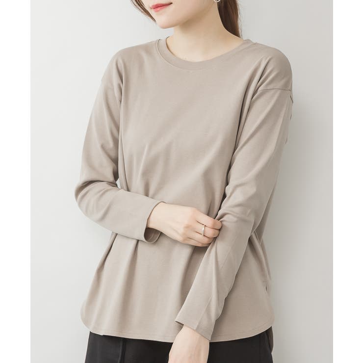 ラウンドヘム サイドスリット ロングTシャツ | atONE | 詳細画像27 