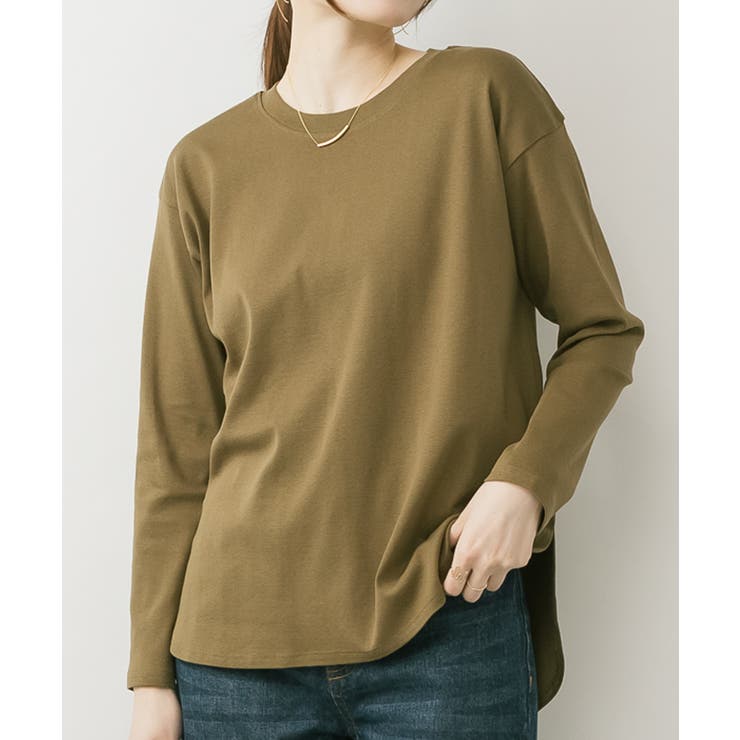 ラウンドヘム サイドスリット ロングTシャツ | atONE | 詳細画像40 