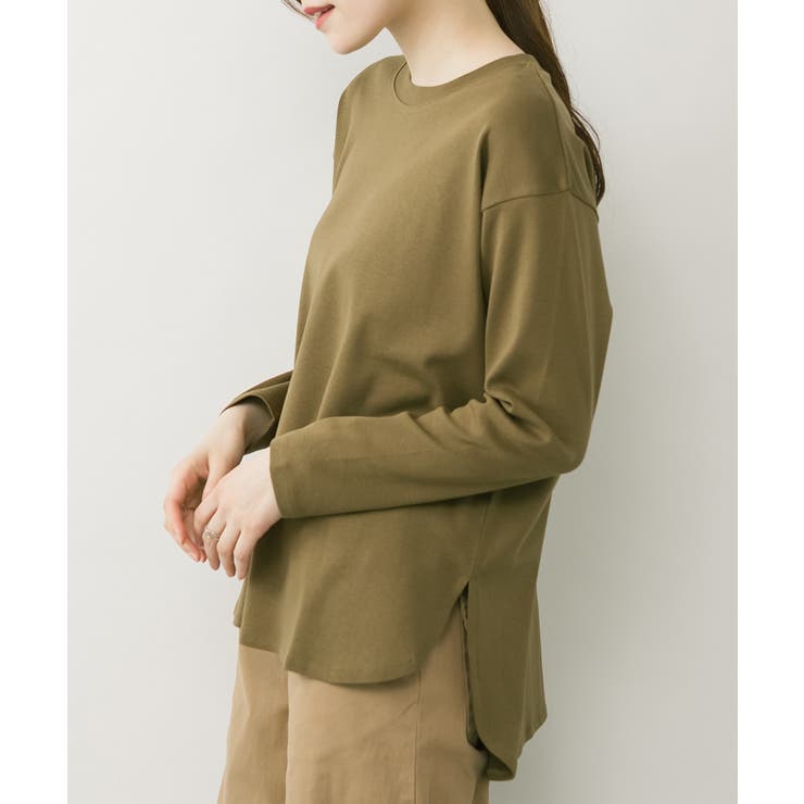 ラウンドヘム サイドスリット ロングTシャツ | atONE | 詳細画像41 