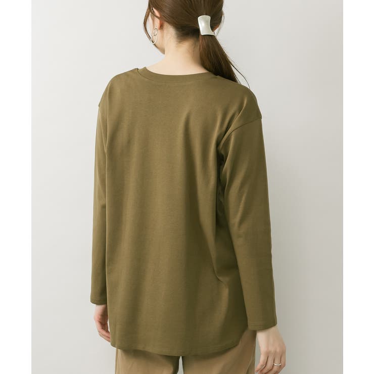 ラウンドヘム サイドスリット ロングTシャツ | atONE | 詳細画像42 