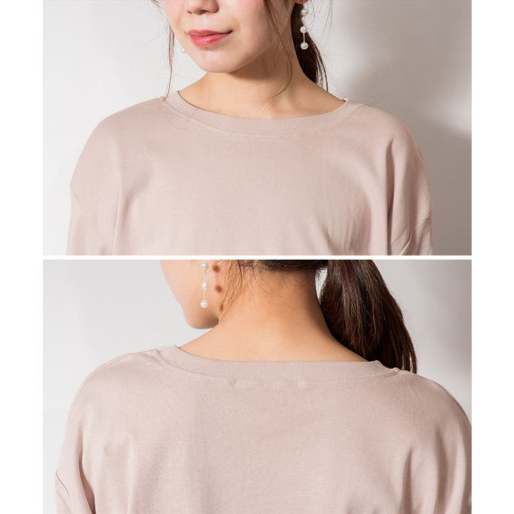 ラウンドヘム サイドスリット ロングTシャツ | atONE | 詳細画像46 