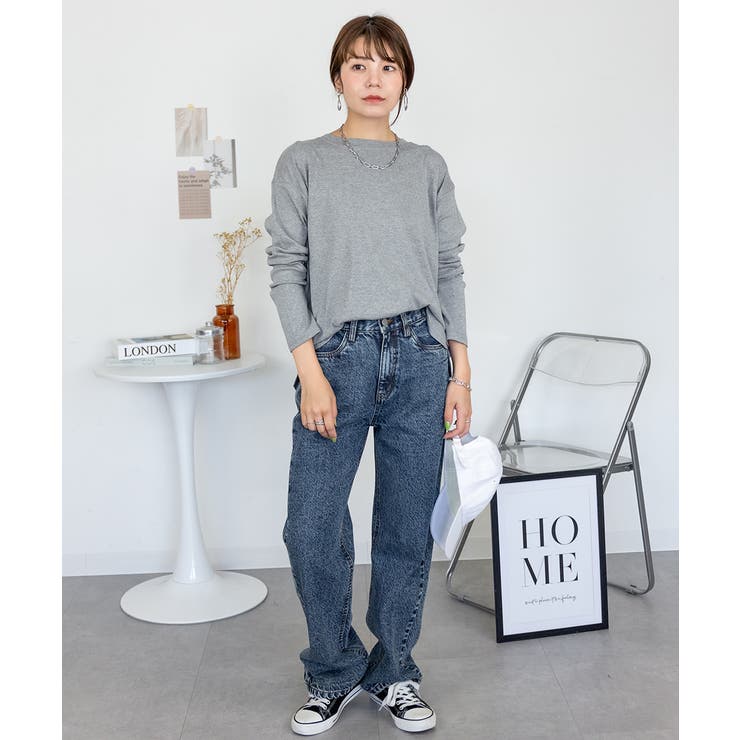 【レイヤードにもオススメ】ラウンドヘム サイドスリット ロングTシャツ | atONE | 詳細画像54 