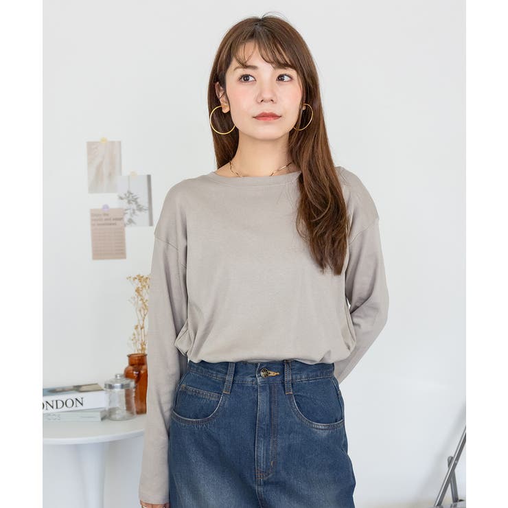 【レイヤードにもオススメ】ラウンドヘム サイドスリット ロングTシャツ | atONE | 詳細画像55 