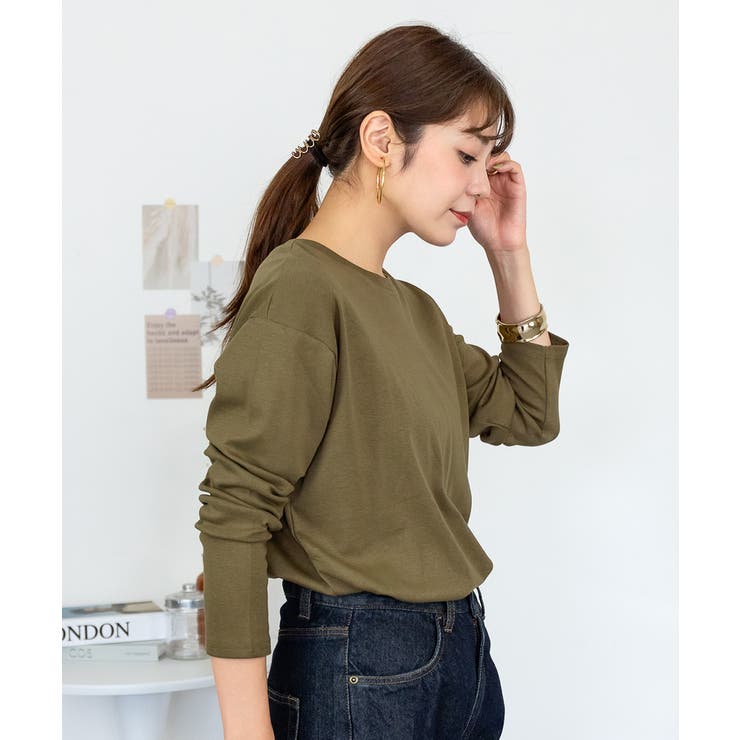 【レイヤードにもオススメ】ラウンドヘム サイドスリット ロングTシャツ | atONE | 詳細画像59 
