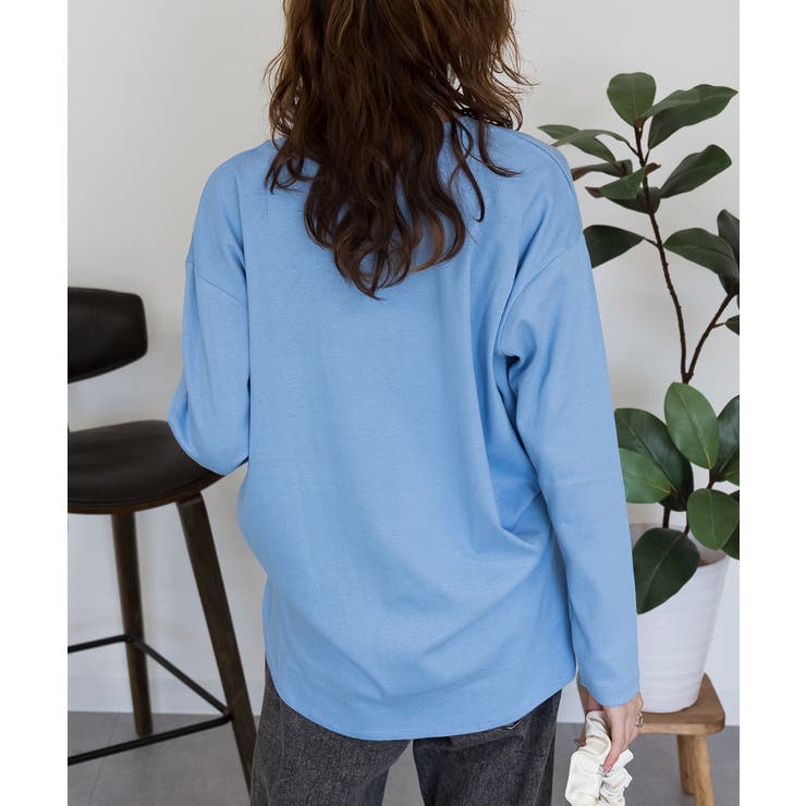 【レイヤードにもオススメ】ラウンドヘム サイドスリット ロングTシャツ | atONE | 詳細画像33 