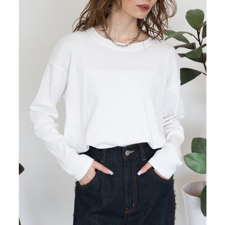 【レイヤードにもオススメ】ラウンドヘム サイドスリット ロングTシャツ | atONE | 詳細画像35 