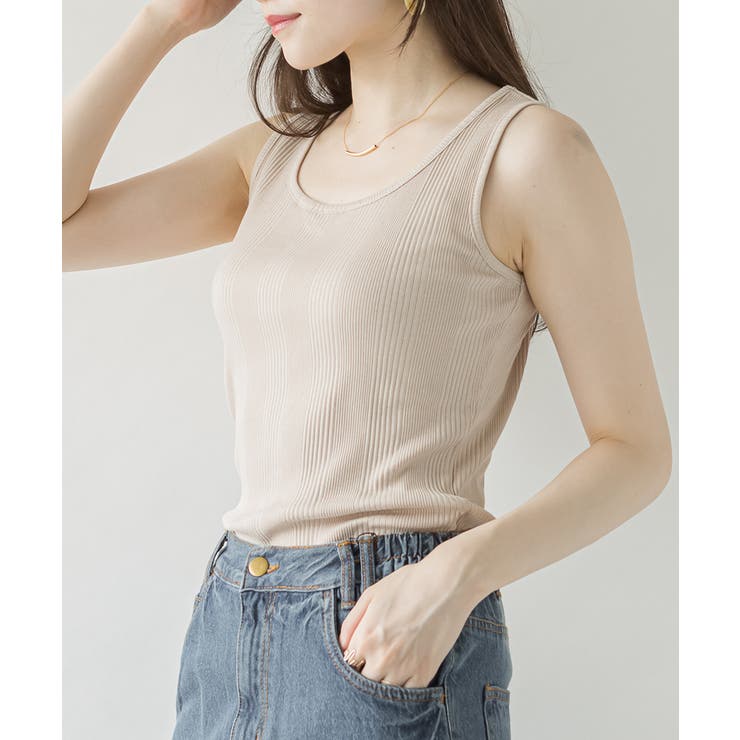 2WAYランダムリブタンクトップ | atONE | 詳細画像11 