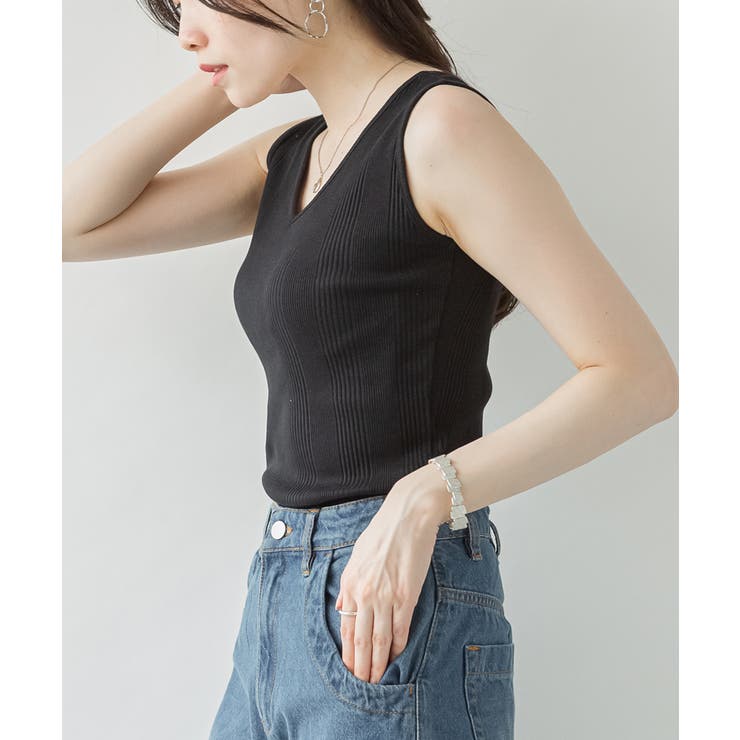 2WAYランダムリブタンクトップ | atONE | 詳細画像15 