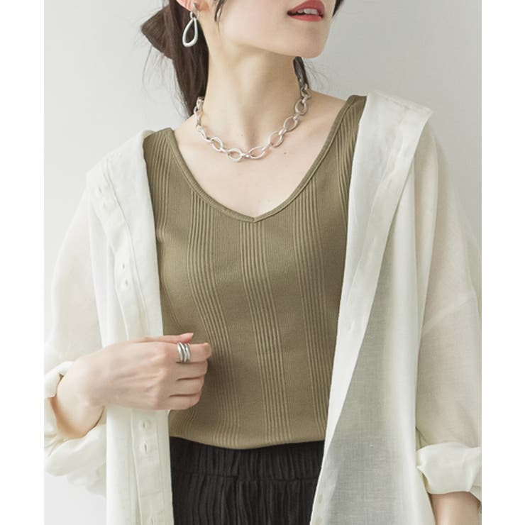 2WAYランダムリブタンクトップ | atONE | 詳細画像18 