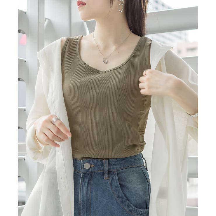 2WAYランダムリブタンクトップ | atONE | 詳細画像19 