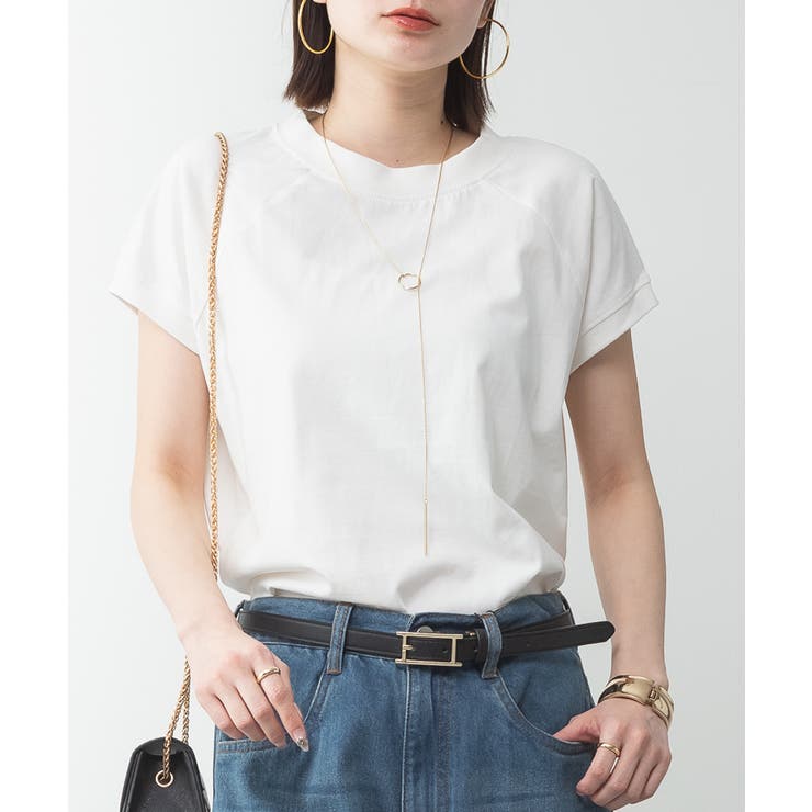 美品 ATON フレンチスリーブ Tシャツ 黒 ブラック　サイズ1 フレンチスリーブベーシックカットソー(カットソー・Tシャツ