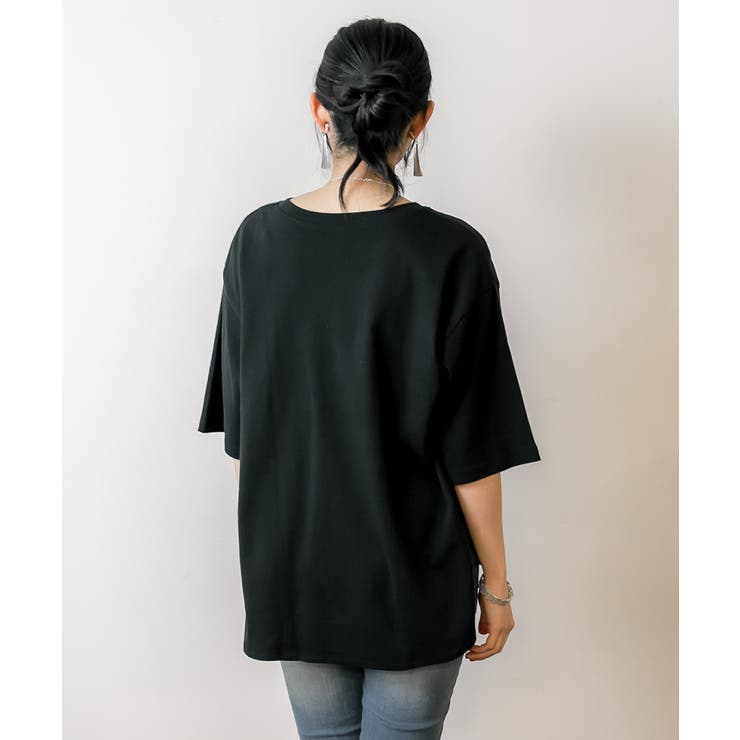 ラウンドヘム オーバーサイズ Tシャツ[品番：ATOW0000418