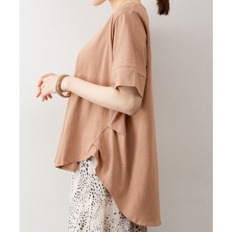 脇タックVネック半袖カットソー | atONE | 詳細画像15 