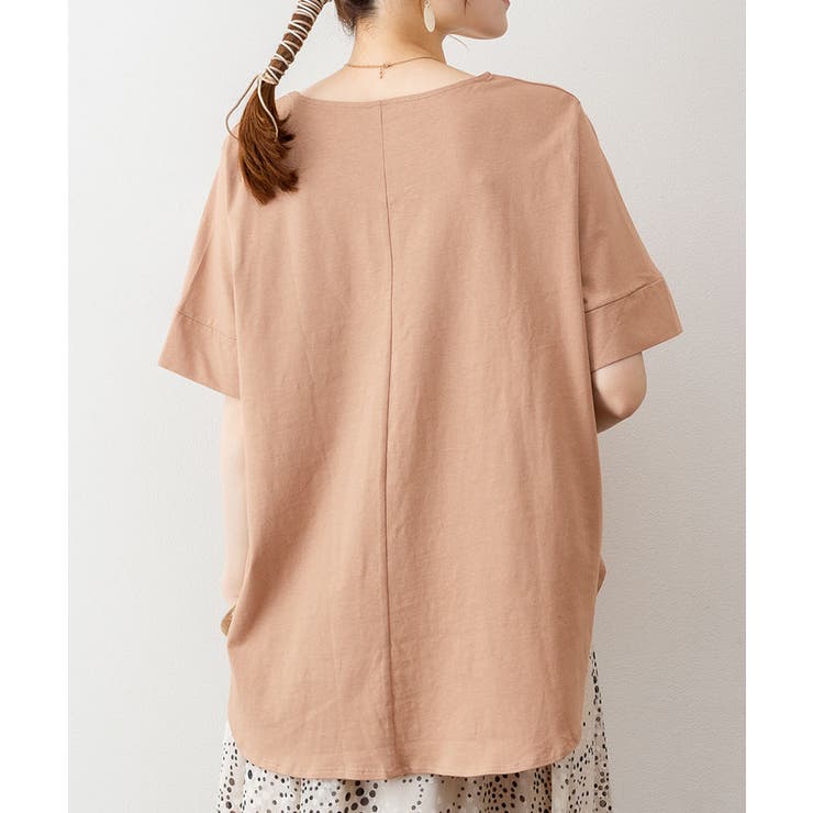 脇タックVネック半袖カットソー | atONE | 詳細画像16 