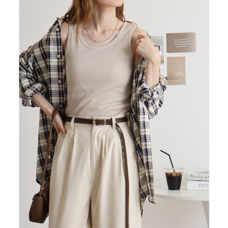 コットンリブタンクトップ | atONE | 詳細画像12 