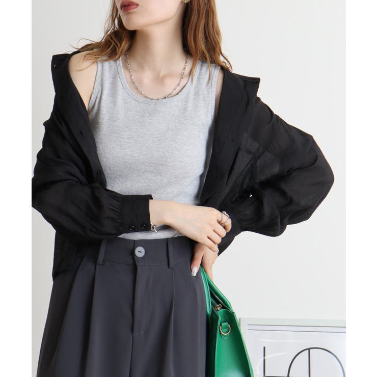 杢グレー | コットンリブタンクトップ | atONE