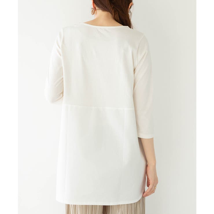 七分丈異素材カットソー | atONE | 詳細画像10 