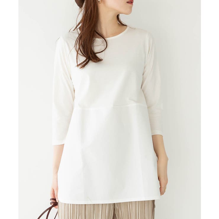 七分丈異素材カットソー | atONE | 詳細画像8 