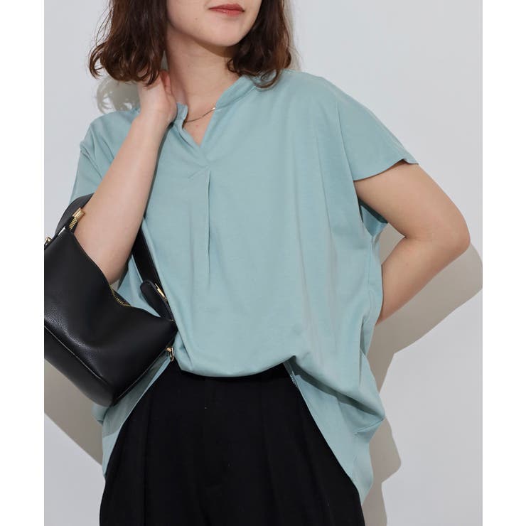ミント | スキッパーTシャツカットソー | atONE