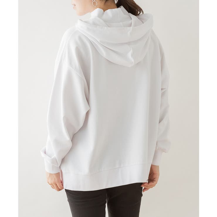 ハイネックリブ裏毛パーカー | atONE | 詳細画像11 