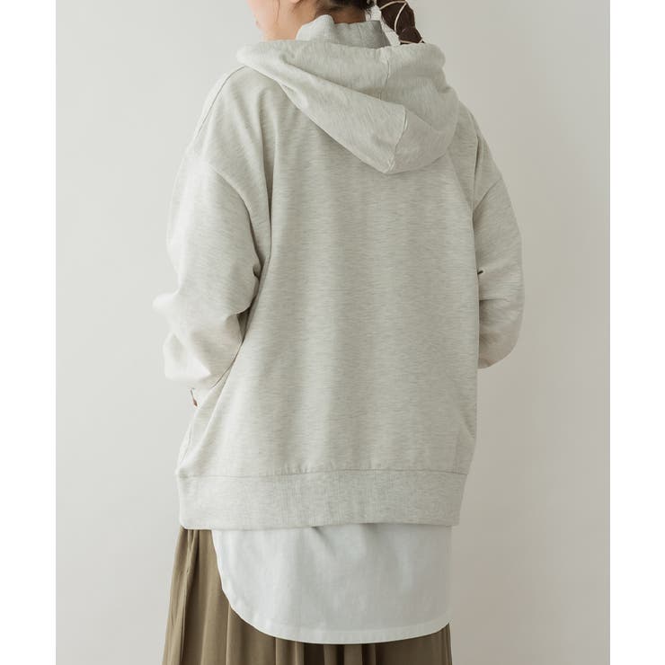 ハイネックリブ裏毛パーカー | atONE | 詳細画像14 