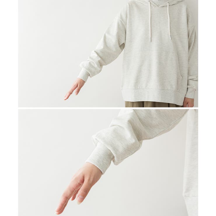 ハイネックリブ裏毛パーカー | atONE | 詳細画像18 