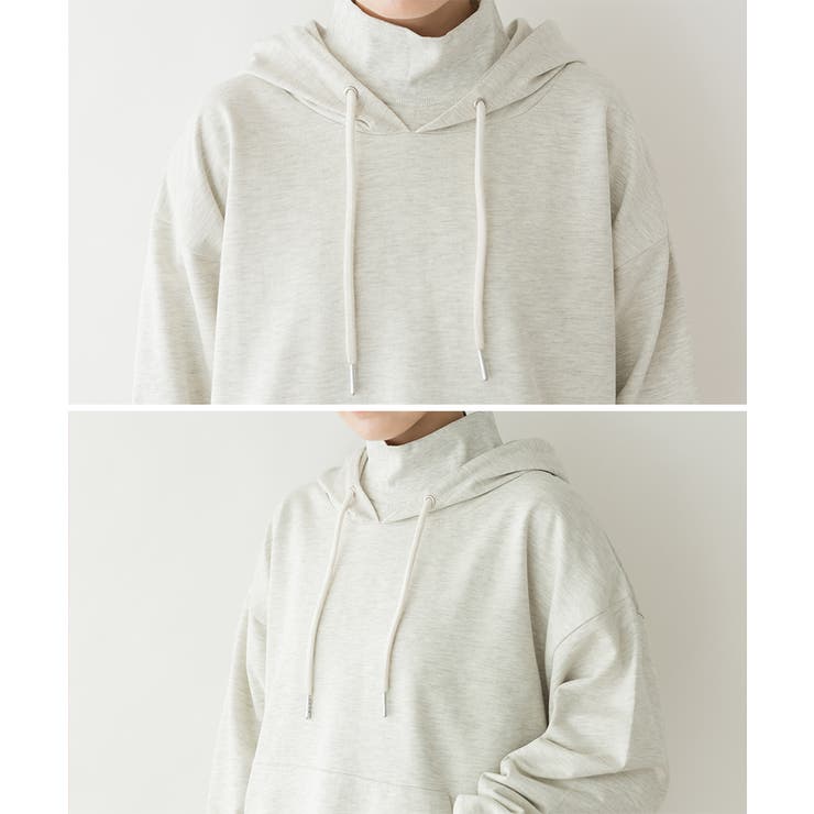 ハイネックリブ裏毛パーカー | atONE | 詳細画像20 