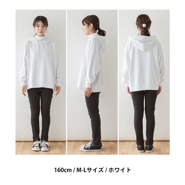 ハイネックリブ裏毛パーカー | atONE | 詳細画像4 