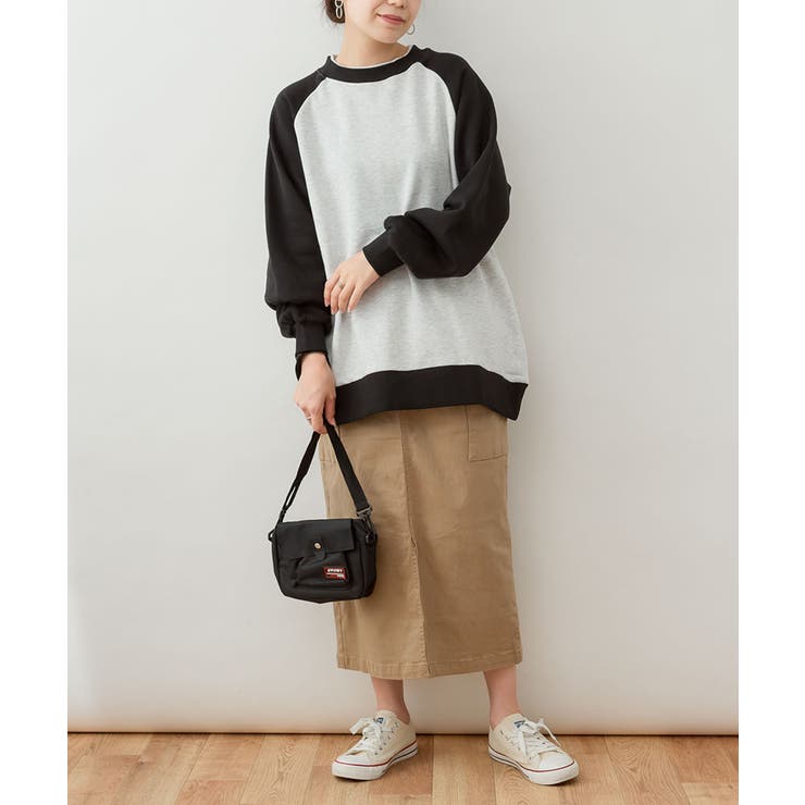 裏起毛オーバーサイズラグラントレーナー | atONE | 詳細画像11 