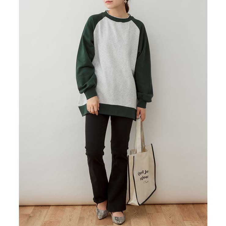 裏起毛オーバーサイズラグラントレーナー | atONE | 詳細画像18 