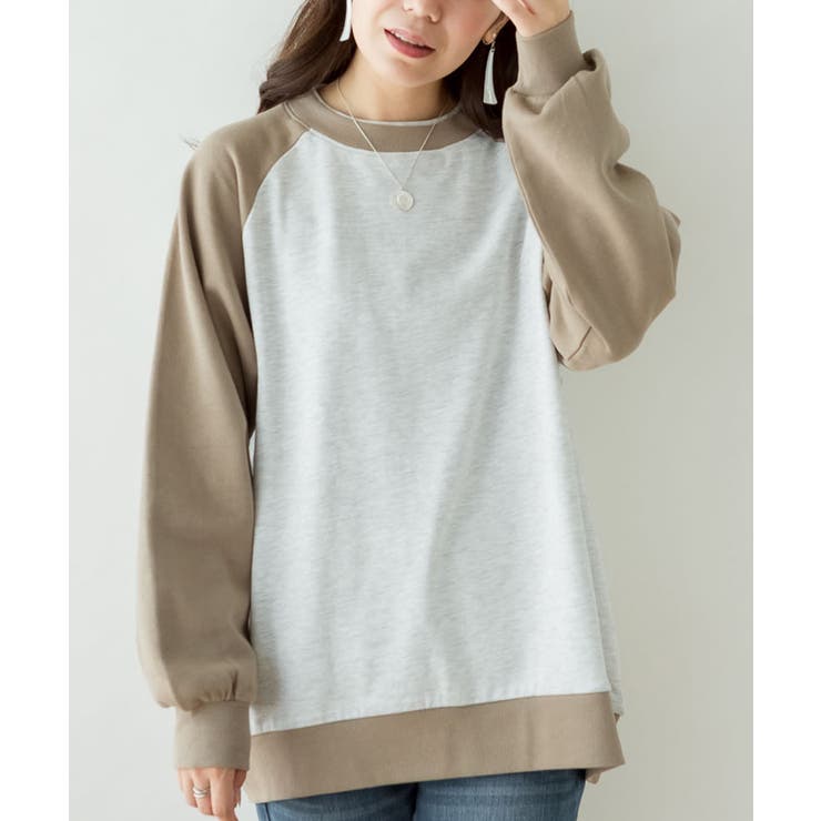 裏起毛オーバーサイズラグラントレーナー | atONE | 詳細画像21 