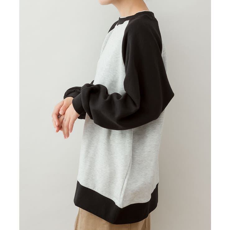 裏起毛オーバーサイズラグラントレーナー | atONE | 詳細画像8 