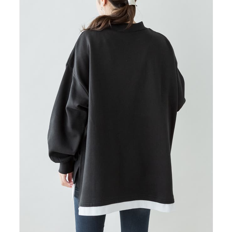 裏起毛レイヤード風ハイネックトレーナー | atONE | 詳細画像11 