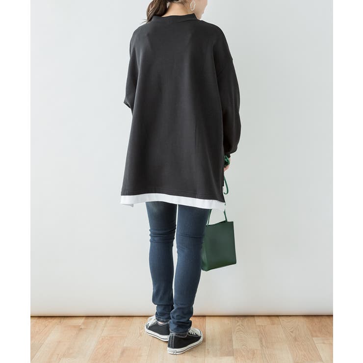 裏起毛レイヤード風ハイネックトレーナー | atONE | 詳細画像14 