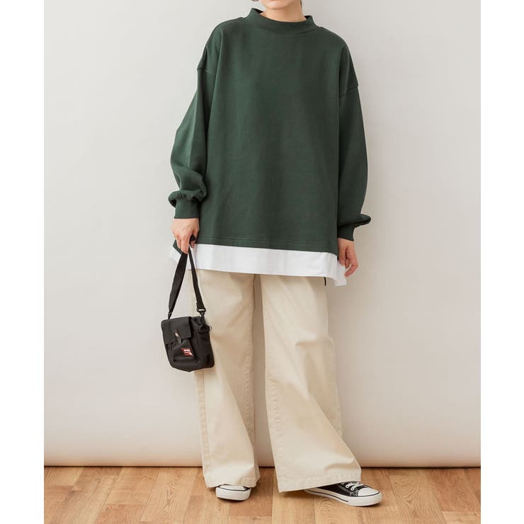 裏起毛レイヤード風ハイネックトレーナー | atONE | 詳細画像19 