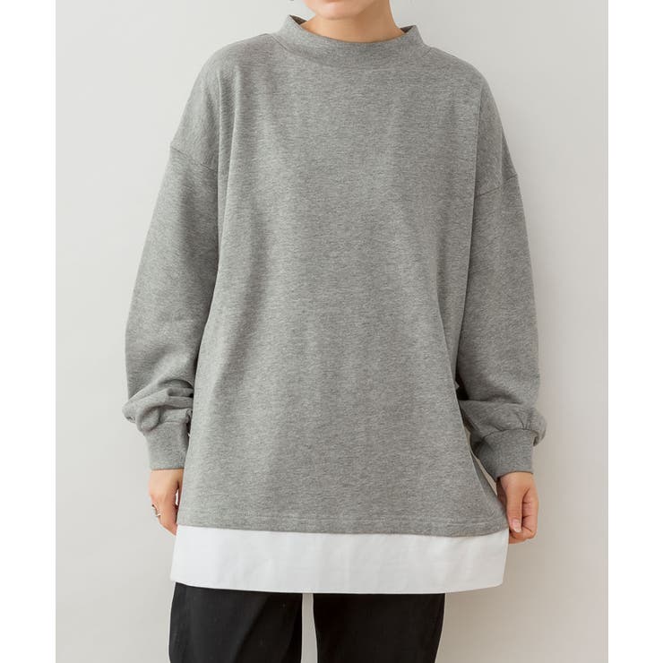 裏起毛レイヤード風ハイネックトレーナー | atONE | 詳細画像22 