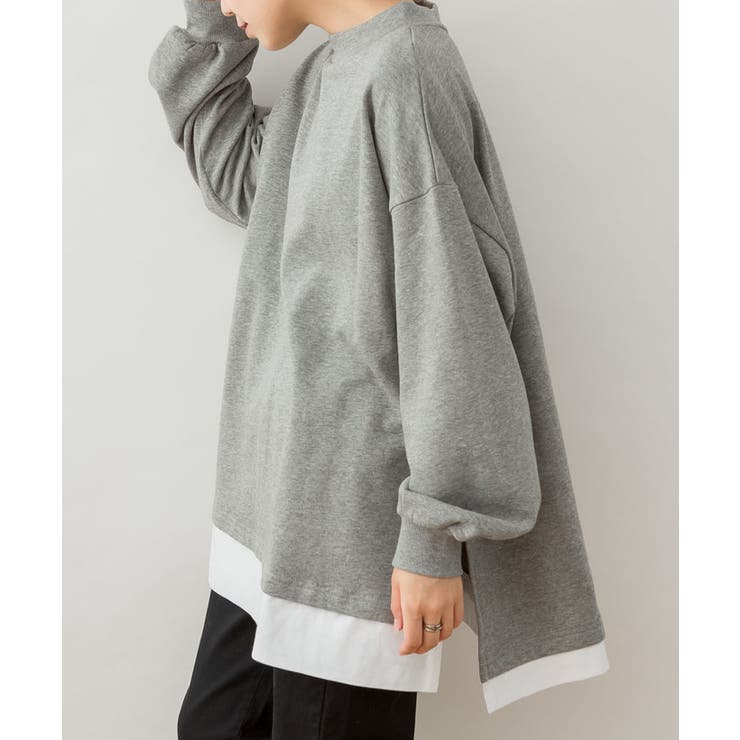 裏起毛レイヤード風ハイネックトレーナー | atONE | 詳細画像24 