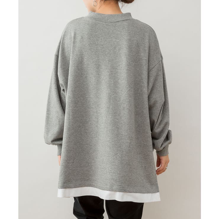 裏起毛レイヤード風ハイネックトレーナー | atONE | 詳細画像25 