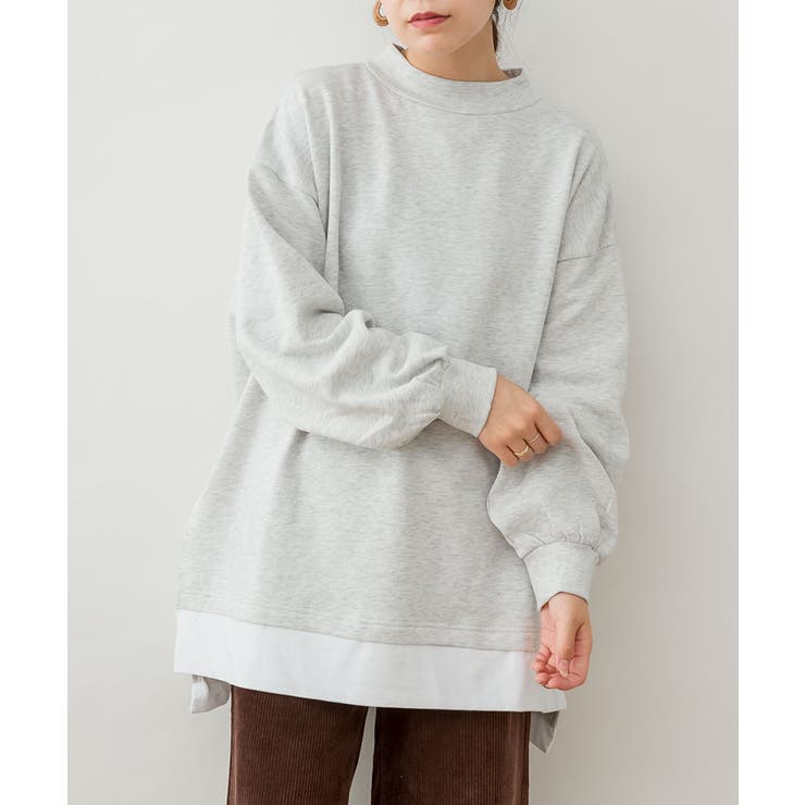 裏起毛レイヤード風ハイネックトレーナー | atONE | 詳細画像29 