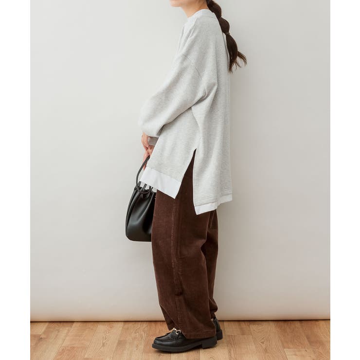 裏起毛レイヤード風ハイネックトレーナー | atONE | 詳細画像34 