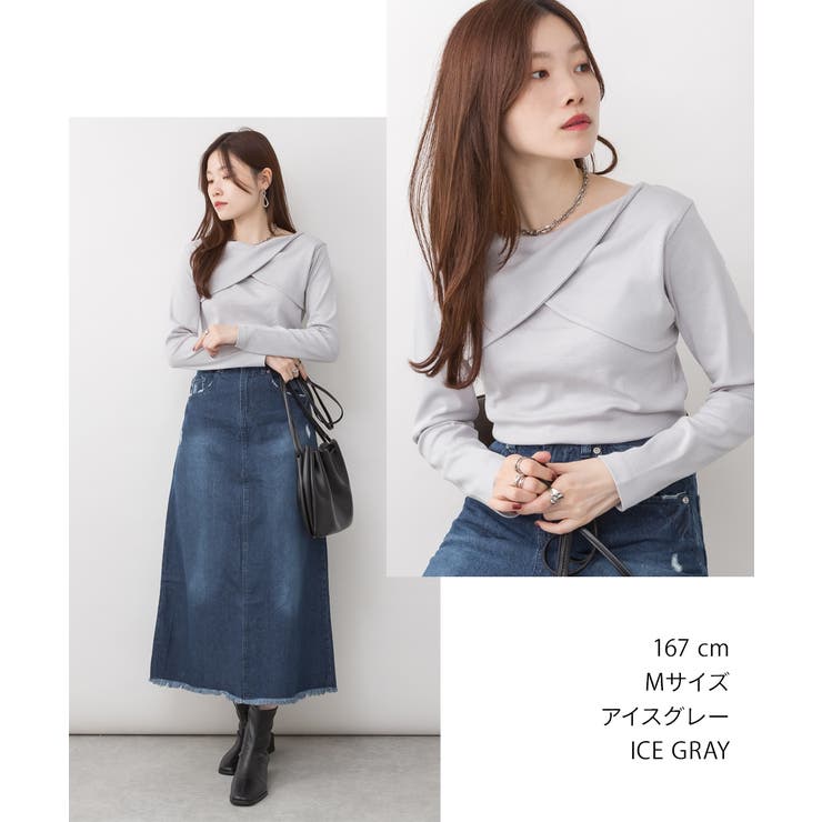 前後2wayフロントクロスカットソー | atONE | 詳細画像50 