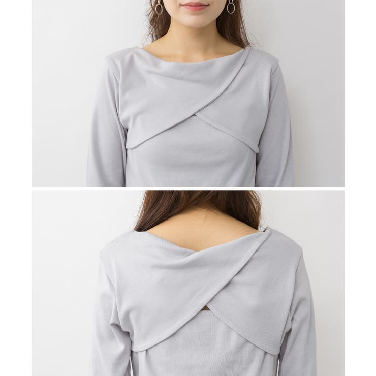 前後2wayフロントクロスカットソー | atONE | 詳細画像53 