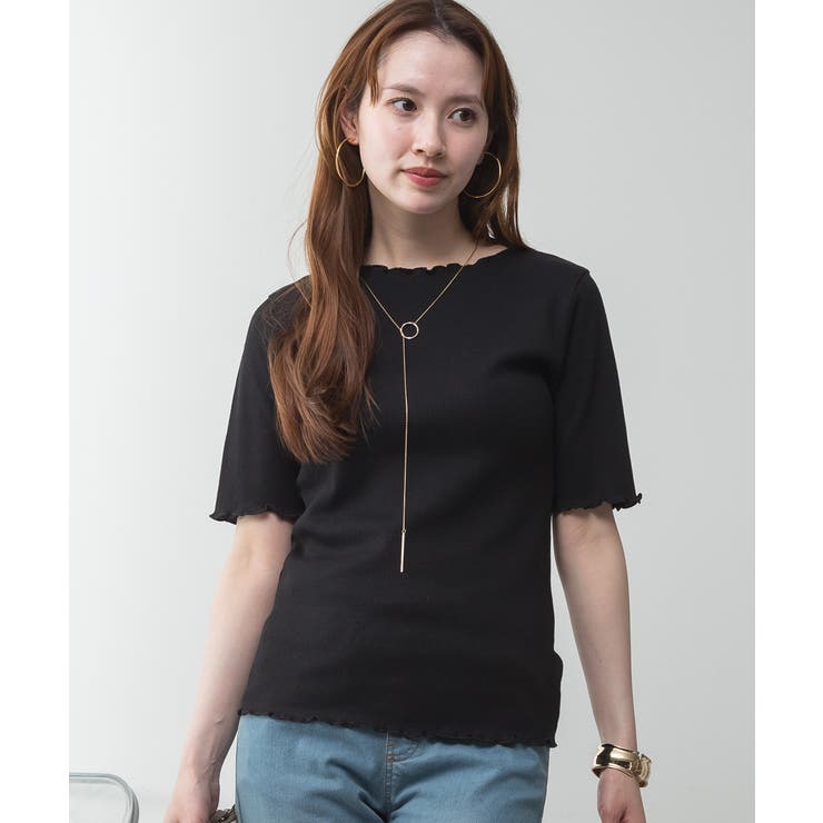 メロウリブ5分袖カットソー | atONE | 詳細画像23 