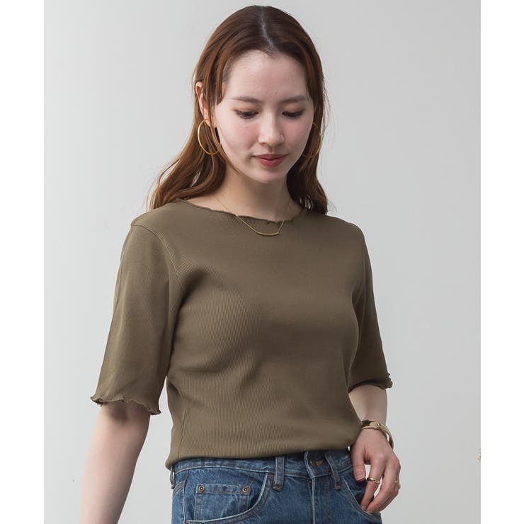 メロウリブ5分袖カットソー | atONE | 詳細画像32 